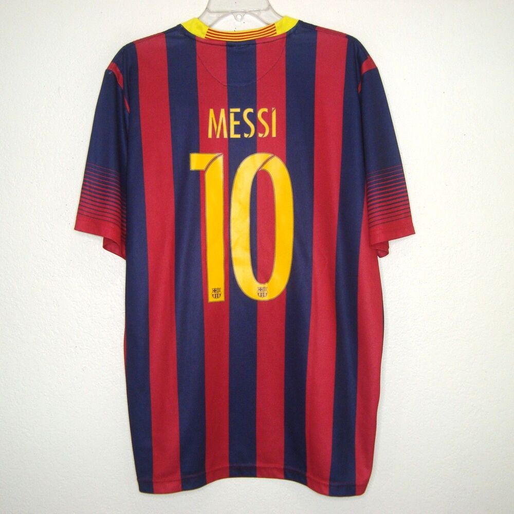 Barcelona FCB Messi Official Unicef Football Soccer Jersey Mens Size XL